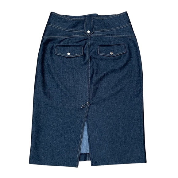 Cache Contour Collection Vintage Denim Skirt Size 2 - Picture 2 of 5